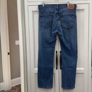 Levis 514 Straight Fit Jeans Mens 36X30 Blue Medium Wash Faded Denim